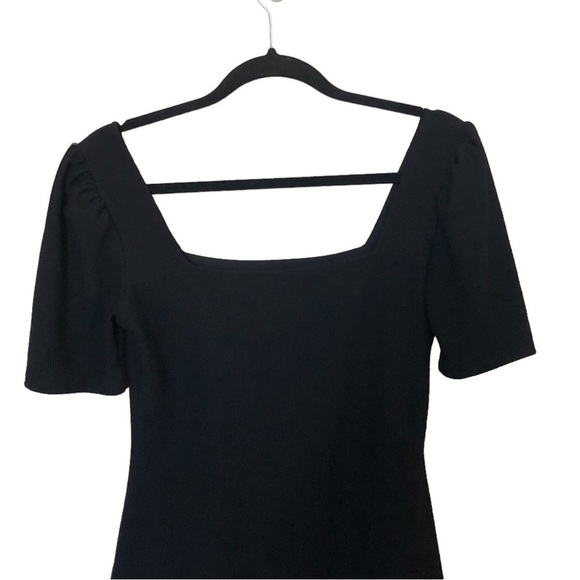 Club Monaco Puff Sleeve Knit Square Neck Mini Dress - Picture 5 of 9